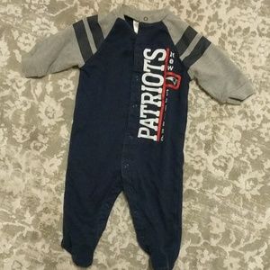 NFL Patriots Onesie Sleeper Pajamas